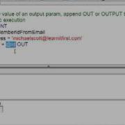 SQL Server Output Parameters Understanding The Syntax