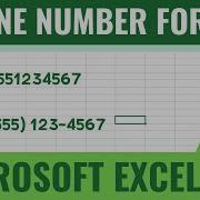 CUSTOM FORMATTING OF PHONE NUMBERS IN MICROSOFT EXCEL