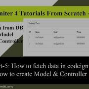 CodeIgniter4 Part 5 How To Fetch Data In Codeigniter 4 How To Create Model Controller In CI4