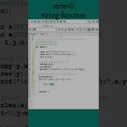 100 Strrev String Function Reversal Of A String C Program Shorts Coding String