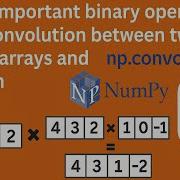 NumPy Lec 55 1D Convolution Between Two NumPy Arrays And Np Convolve Function