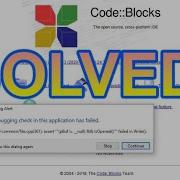 Code Blocks A Debugging Check Error