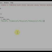 Python GUI Program To Create A Combobox With Three Options Using Tkinter Module