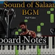 Salaar BGM Keyboard Notes Sound Of Salaar Ravi Basrur Prabhas Easy Piano