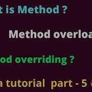 What Is A Method In Java In Telugu Method Overloading Method Overriding Easy Learning Channel