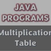 Program To Print Multiplication Table Of Given Number In Java Learners Region