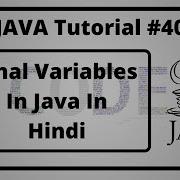 40 Final Variables In Java In Hindi Java Tutorial In Hindi