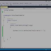 Visual Studio C Hello World Console