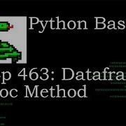 Python Basics Pandas DataFrame Iloc Method