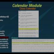 Calendar Module Python 3 5