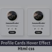 Profile Card Hover Effect HTML CSS Amanselfcoder