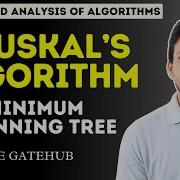 Kruskal Algorithm For Minimum Spanning Tree GATECSE DAA
