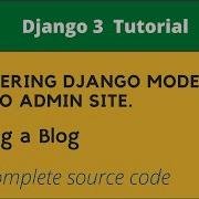 Registering Django 3 Models In Django 3 Admin