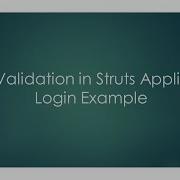 Java Validation In Struts Application Login Example