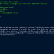 Python Programming Packing Unpacking 1