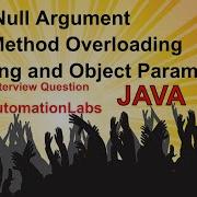 Tricky Interview Question Pass Null Argument With Method Overloading Of String And Object Types