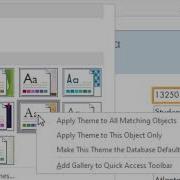 Microsoft Access Apply A Theme To A Database Object
