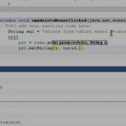 Java Netbeans And Mysql Tut 7 Delete Sql Statement