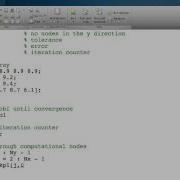 MATLAB Code For Solving Laplace S Equation Using The Jacobi Method
