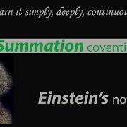 6 Summation Convention Einstein S Notation