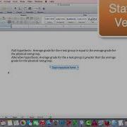 SPSS Hypothesis Statements