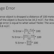 Percentage Error And Percentage Difference