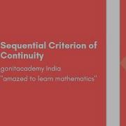 5 Sequential Criterion Of Continuity