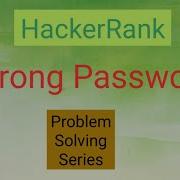 Strong Password Hackerrank Solution