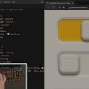 ASMR Programming Skeuomorphic Toggle Switch Using HTML CSS No Talking