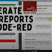Generating PDF Reports Of PLC MySQL Data With Node RED