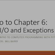 Python 6a File I O And Exceptions