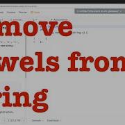 Leetcode 1119 Remove Vowels From A String