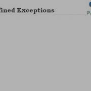User Defined Exception In Python