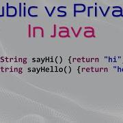 Public Vs Private Methods In Java