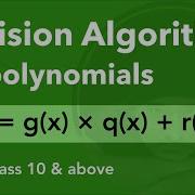 Division Algorithm For Polynomials Chapter 2 Class 10 Maths Concepts