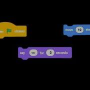 Used Scratch Blocks When Green Flag Clicked Move 10 Steps And Say Hello For 2 Seconds