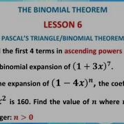 A B 7 Binomial Expansion Using Pascal S Triangle Binomial Theorem Binomialcoefficients Alevel
