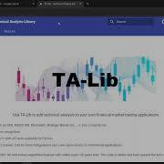 TA Lib Простая установка пакета Python