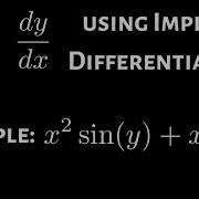 Calculus Implicit Differentiation Find Dy Dx Example 1