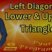 Display Left Diagonal Lower Triangle Matrix Display Left Diagonal Upper Triangle Matrix In Java