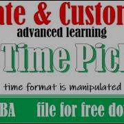 Create And Customize Time Picker In Excel