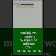 6 7 6 6 6 6 6 6 6 Multiply Two Numbers By Repeated Addition Python Olevel Shorts