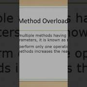 Method Overloading Short Java Programming Language Malayalam Tutorial