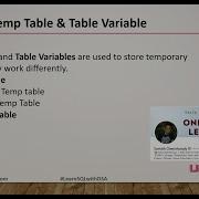 Day 15 Temp Table Vs Table Variable In SQL Key Differences Explained Learnwithdsa