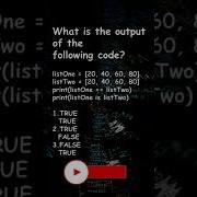 List Operations In Python Python Quiz