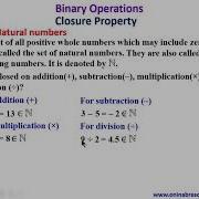 Binary Operations Part 1 Closure Property