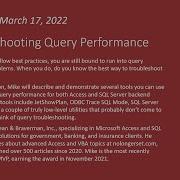 Troubleshooting Query Performance