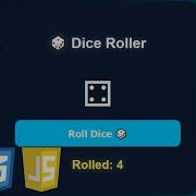 Dice Roller Using HTML CSS JavaScript Under 3 Minutes