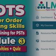 HOTS Module 3 All Activities And Final Quiz Solutions Higher Order Thinking Skills Training