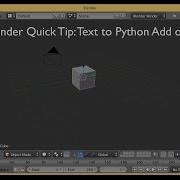 How To Blender Quick Tip Script To Py Addon